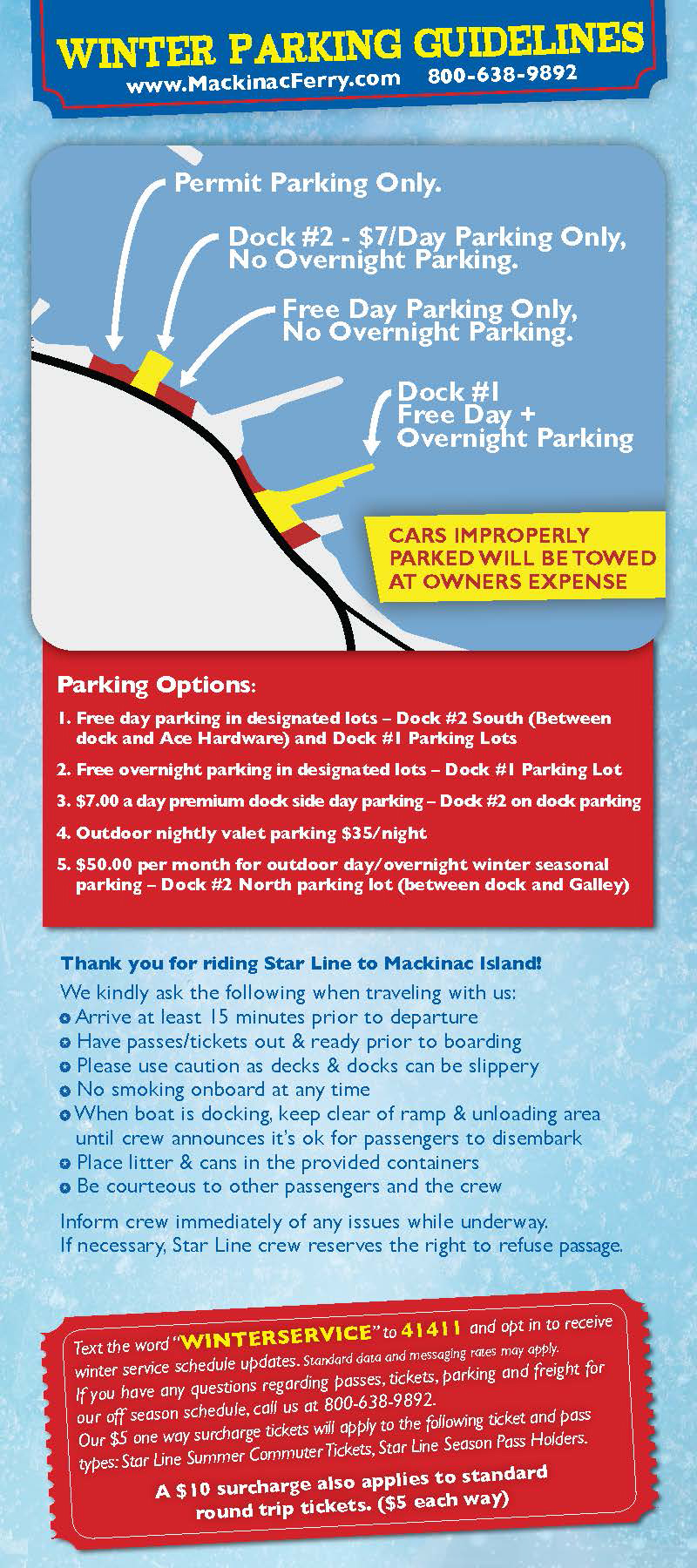 Star Line Mackinac Island Ferry Parking Information