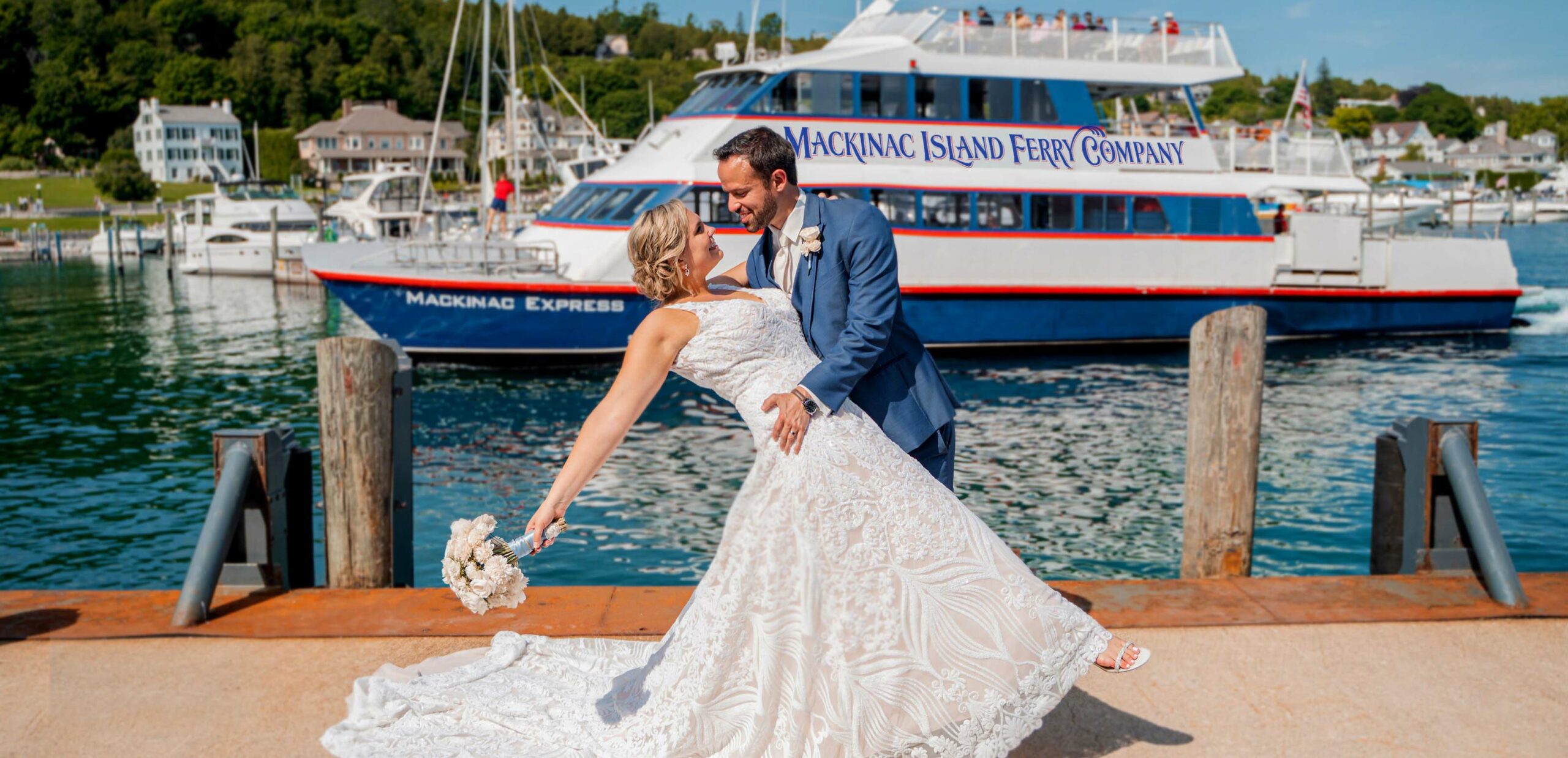 Mackinac Island Ferry Company Wedding Photo by Mackinac Express