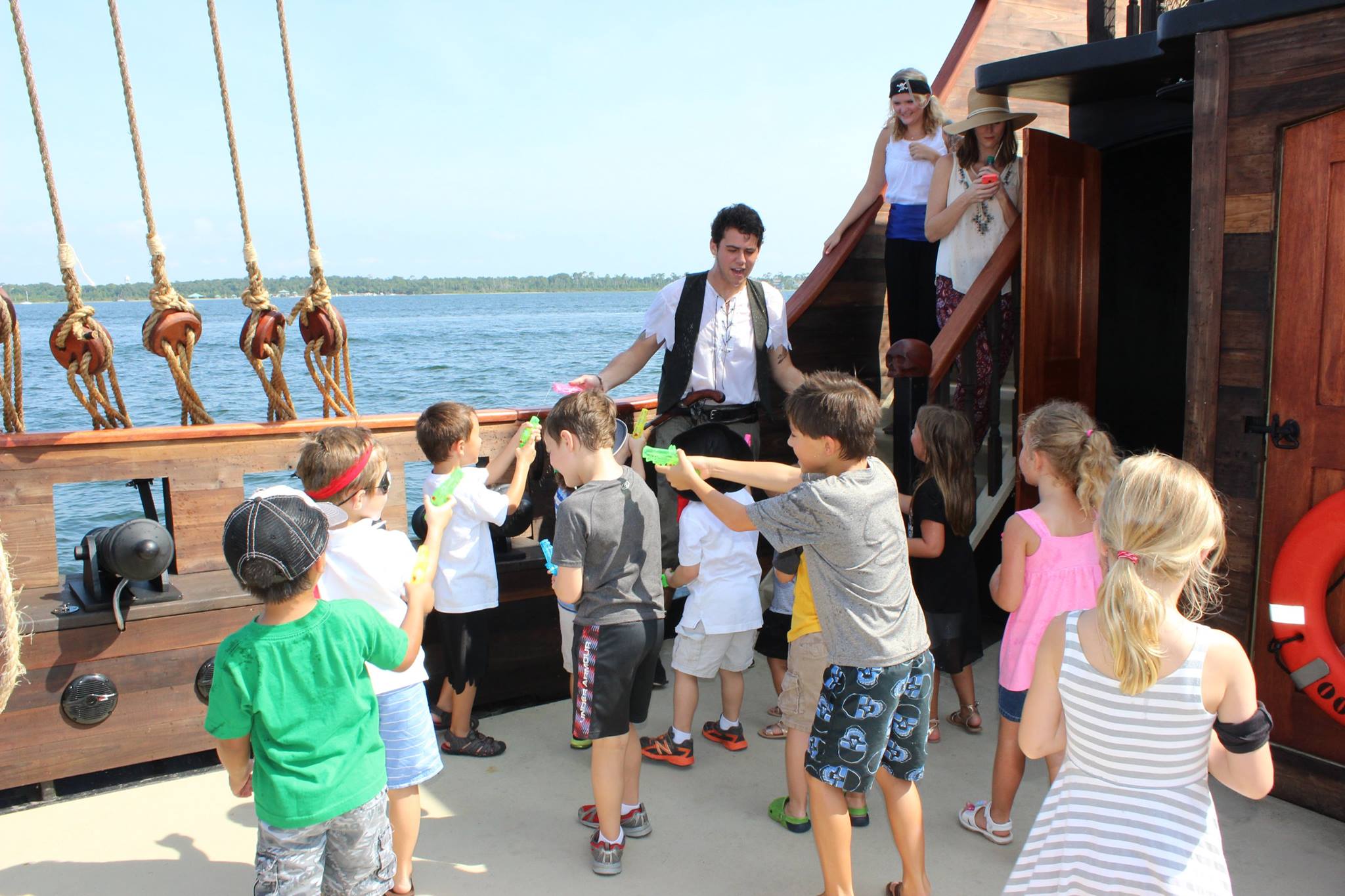 Image of kids having fun on the Good Fortune pirate ship